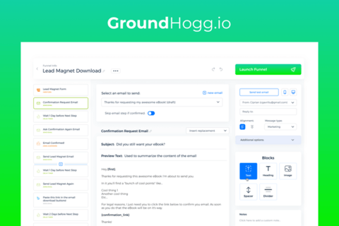 GroundHogg CRM and Sales Product Redesign project