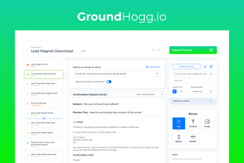 GroundHogg CRM and Sales Product Redesign project