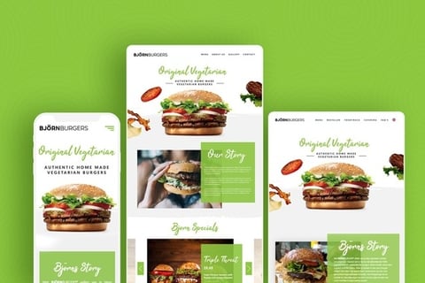 Bjorn Burgers: Landing Page Design project
