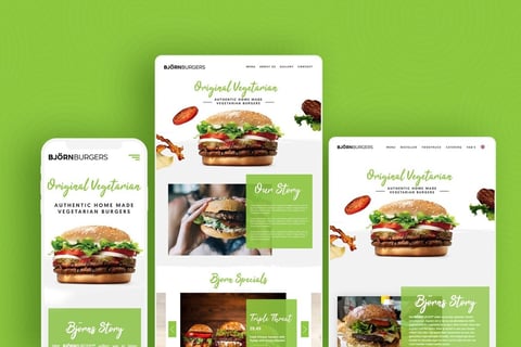 Bjorn Burgers: Landing Page Design project