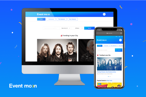 Web and Mobile UI Design for Event Moon project
