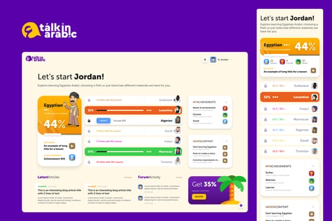 TalkInArabic | E-learning Arabic Web Application project