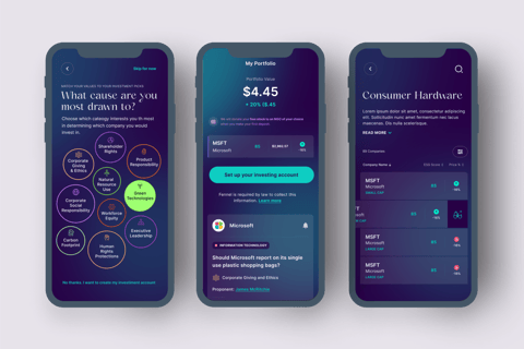 Onboarding for Fintech Investment Mobile project