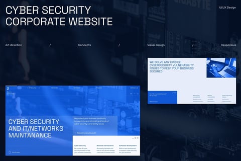 Corporate Website Design | Cybersecurity project