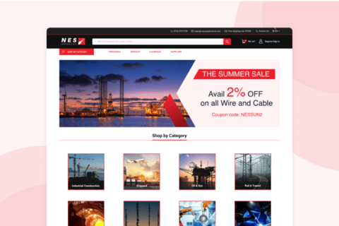 eCommerce Website for an Electrical Cable Company project