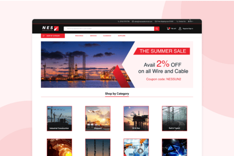 eCommerce Website for an Electrical Cable Company project