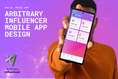 Arbitrary Influencer Mobile App Design project