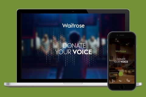 Waitrose Donate your Voice project