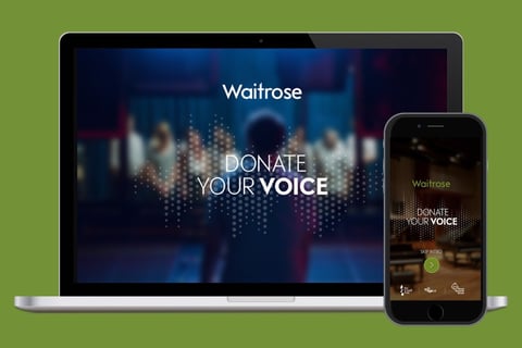 Waitrose Donate your Voice project