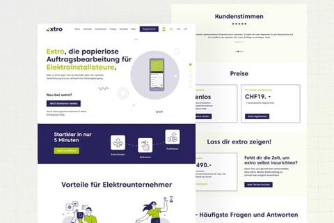 Extro Swiss Website project