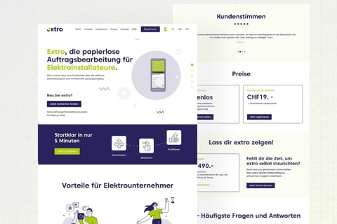 Extro Swiss Website project