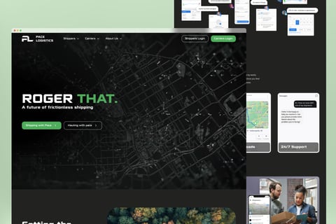 Website for North Carolina-based Freight Broker project