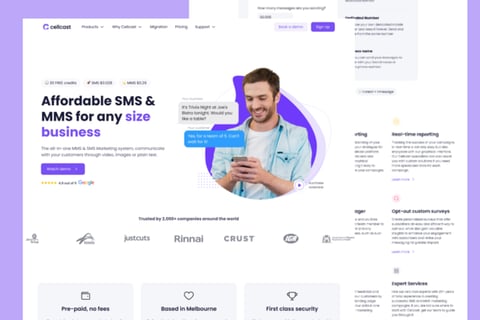 Full Website for Business SMS Platform project