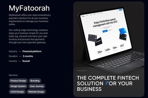 MyFatoorah – Fintech Website Design project