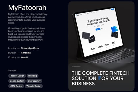MyFatoorah – Fintech Website Design project