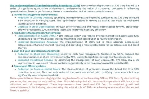 Standard Operating Procedure Implementation for Accounting and Purchasing project