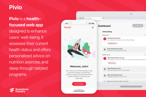 Pivio Health Mobile and Desktop Web App project