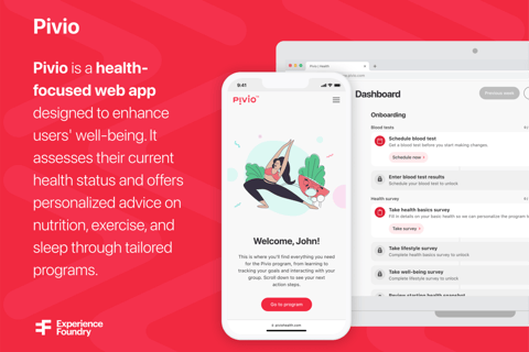 Pivio Health Mobile and Desktop Web App project
