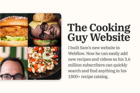 Sam The Cooking Guy Website project