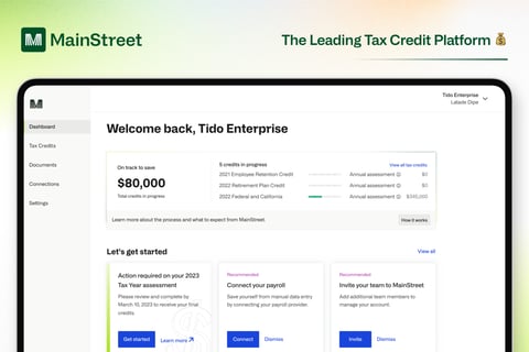 MainStreet | Tax Credit Platform project