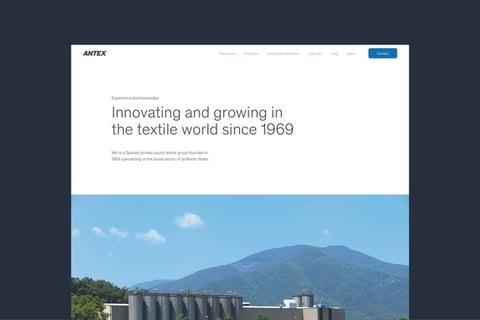 Antex | Corporate Website with Blog for a Manufacturing Company project