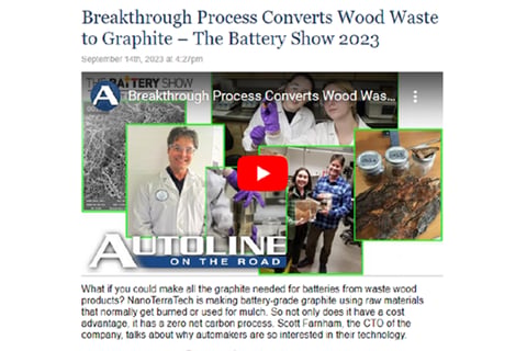 Innovation of Battery Grade Biographite from Biomass project