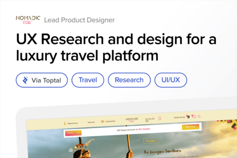UX Research and Design for a Luxury Travel Platform project