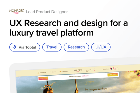 UX Research and Design for a Luxury Travel Platform project