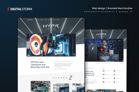 Landing Page for Gaming PC and Branded Merchandise project