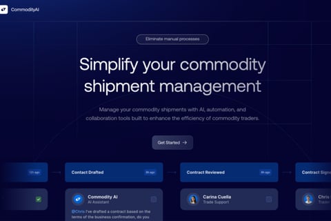 Y Combinator AI & Automation App for Commodity Shipments project