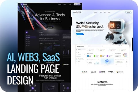 AI, Web3, and SaaS Landing Pages project