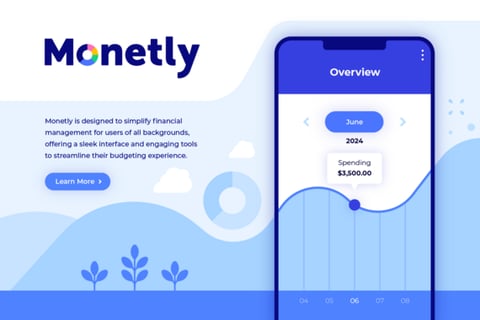 Monetly - Personal Finance App | Illustration, UI, and Presentation Design project