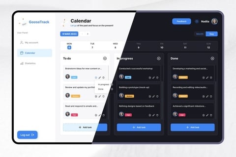 Goose Track: Redefining Productivity with an Intuitive Dashboard Design project
