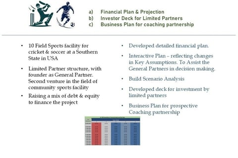 Financial Plan, Scenario Analysis, Investment Proposal, Business Plan for Sports Facility in the US project