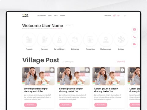 FamHub Network: Redefining eCommerce for Parents project