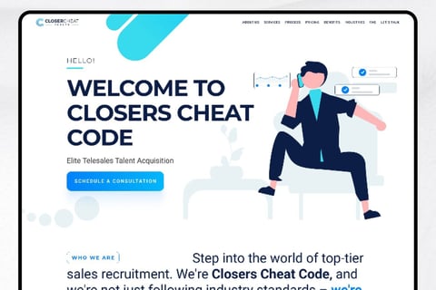 Closer's Cheat Code: Elevating Telesales Success Through Seamless Web Design project