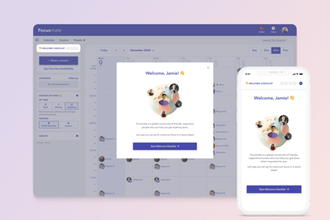 Focusmate | Onboarding Redesign project