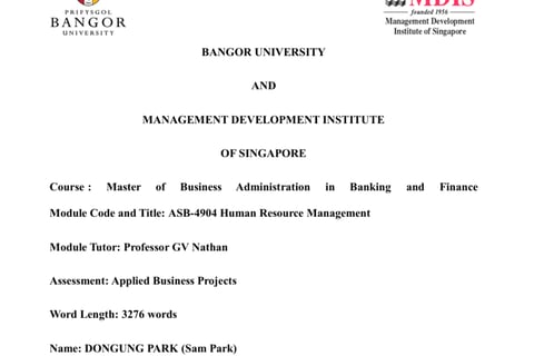 Human Resources Management and the Impacts of Globalization project