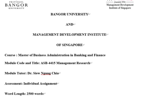 Focus Group Research project