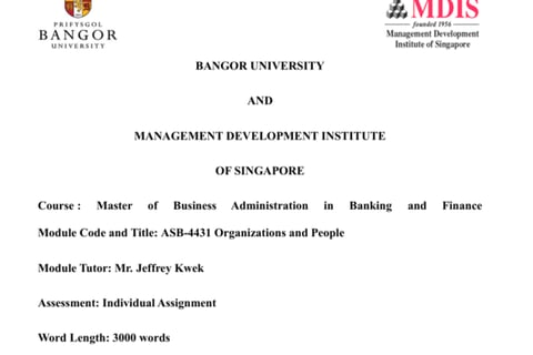 Organizational Behavior Analysis project