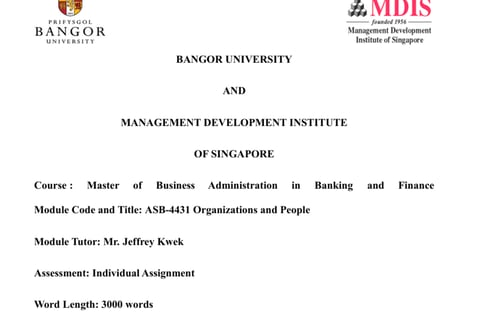 Organizational Behavior Analysis project