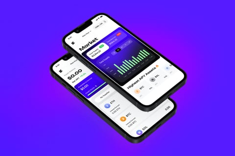 Mobile App and Website Design for a Lending Protocol project