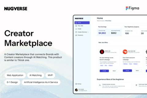 Nugverse (Web App for Brands to Hire UGC Creators) project