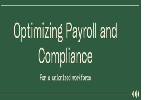 Payroll Operations Optimization project