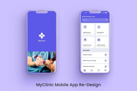 My Clinic Mobile App Redesign project