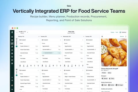 Vertically Integrated ERP for Food Service Teams project