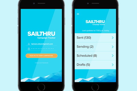Sailthru Mobile Application UX and Design project