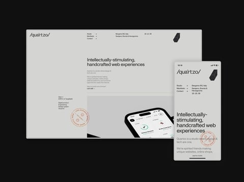Quartzo | Design and Development Agency Website project