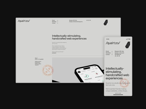 Quartzo | Design and Development Agency Website project