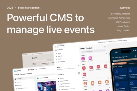 Powerful CMS to Manage Live Events project